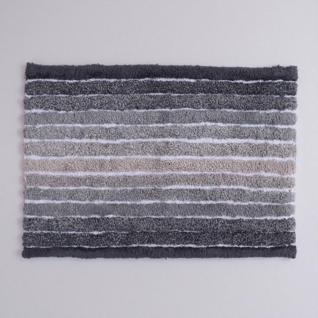 Ombre Cotton Bath Mat with Anti-Slip - 50x80cm, Grey