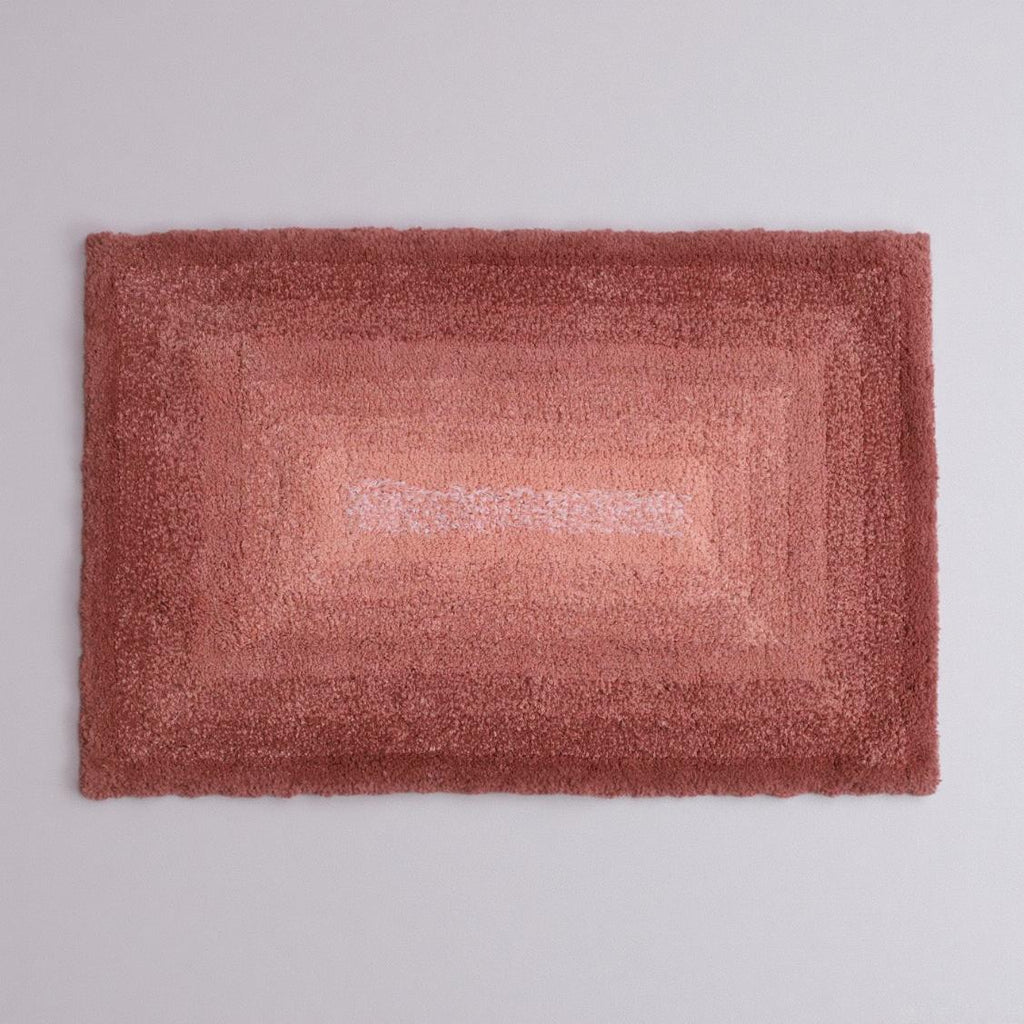 Layera Cotton Bath Mat with Anti-Slip - 40x60cm, Blush