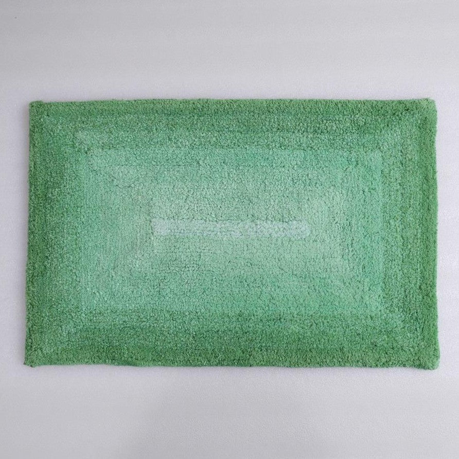 Layera Cotton Bath Mat with Anti-Slip - 50x80cm, Green
