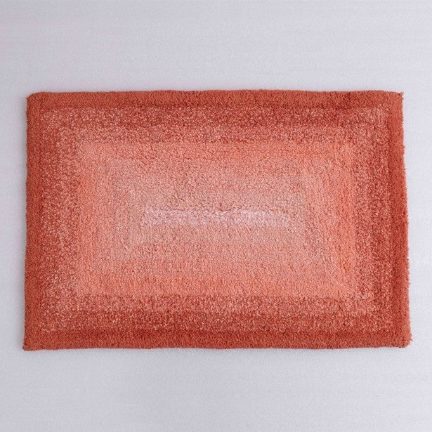 Layera Cotton Bath Mat with Anti-Slip - 40x60cm, Rust